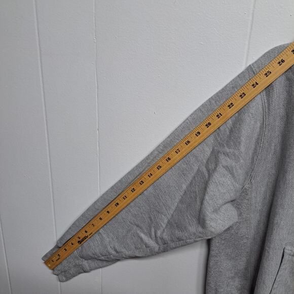 Champion Reverse Weave Hoodie Men’s Size Large Gray Pullover Sweatshirt Logo - Picture 6 of 9